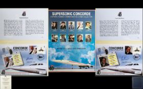 Westminster Collection Supersonic Concorde Captains Signed Commemorative Cover Collection, Comes