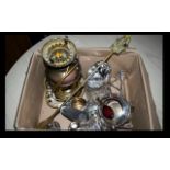 A Collection Of Mixed Silver Plated Items And Metalware Approximately twelve items in total to