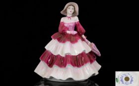 Coalport Hand Painted Porcelain Figurine - Ladies of Fashion ' Daphne ' Issued 1986 - 1993.