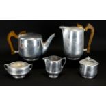 Picquot Ware Mid Century 5 Piece Coffee and Tea Service.