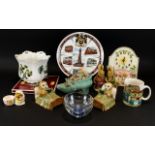 A Mixed Collection Of Ceramics And Collectibles To include Blackpool tramways collectors plate,