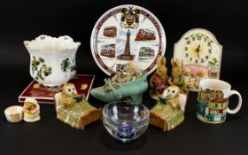 A Mixed Collection Of Ceramics And Collectibles To include Blackpool tramways collectors plate,