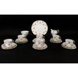 Colclough Fine Bone China Part Tea Service To include six side plates, cups and saucers, milk jug,