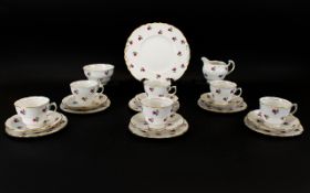 Colclough Fine Bone China Part Tea Service To include six side plates, cups and saucers, milk jug,