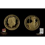 Royal Mint Limited and Numbered Edition Britannia 2004 Gold Proof Ten Pound Coin 1/10 th oz of fine