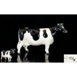 Beswick Early Farm Animal Figure ' Friesian Cow ' Gloss. CH ' Claybury Leegwater ' Model No 1362.