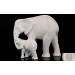 Royal Doulton Contemporary Porcelain Elephant Figure 'Images Motherhood' modelled by Adrian Hughes.