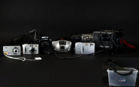 Camera Interest - A Collection Of Cameras To Include A Minolta Dynax 5000i Camera, Digital