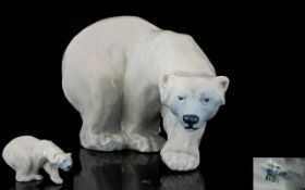 Royal Copenhagen 1930's Superb Large and Impressive Porcelain Polar Bear Figurine,