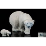 Royal Copenhagen 1930's Superb Large and Impressive Porcelain Polar Bear Figurine,