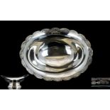 Queen Elizabeth II Contemporary Designed Sweetmeat Footed Bowl of Good Form and Quality. Hallmark