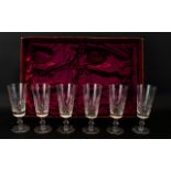 Doulton International Crystal Boxed Set Of Cut Crystal Flutes. Good condition.