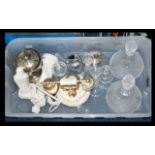 Box Of Collectables To Include Two Ships Decanters,