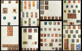 Excellent early (Queen Victoria onwards) GB stamp collection in blue springback Merton stamp album.