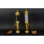 Great Western Railway Interest A Pair Of Brass Carriage Sconces Antique candle lamps with pierced