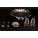 Small Mixed lot To Include A Silver Hallmarked Trinket Dish, Silver Plater Tazza,