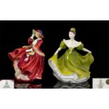 Royal Doulton Hand Painted Porcelain Figurines ( 2 ) In Total.