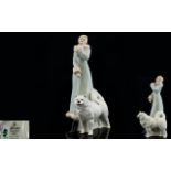 Royal Doulton Porcelain Figurine ' Reflections ' Collection - A Winters Walk, HN3052, Designer A.