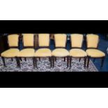 Six Victorian Dining Chairs Mahogany chairs of typical form,