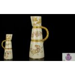 Royal Worcester Hand Painted Blush Ivory Jug of Fine Form,