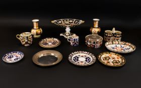 A Collection Of Royal Crown Derby Imari Pattern Porcelain All with imperfections, some 19th century,