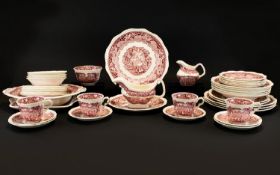 A Large Collection of Mason's Ironstone in Vista Pattern approx (43) items in total, cream ground