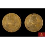 Edward VII & Queen Alexandra Period Bronze Coronation Medallion date 19th August 1902 by G.W.