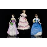 Three Royal Doulton Figures each in very good condition, each marked to base.