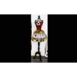 Mannequin With Casino Theme, Painted Black With Tutu Style Dress, Decorated In Casino Theme.