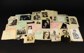 Autograph Collection On Pages and Photographs.