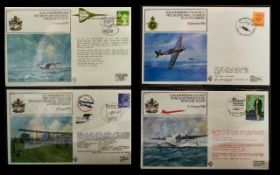 Famous First Series total covers 41, reference numbers FF1A-FF40 dated 1979-1982. Set mounted in RAF