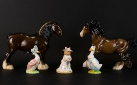 Small Collection Of Ceramics To Include Royal Albert Jemima Puddleduck, Royal Doulton Mr.