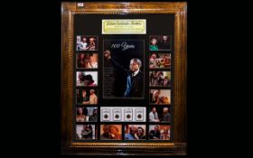 Nelson Mandela Interest Framed photographic montage and collectible coins commemorating Mandela's