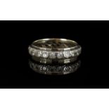Ladies 9ct Gold Diamond Set Full Eternity Ring fully hallmarked for 9.375. Ring size P-Q 3.