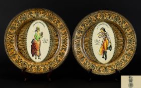 Two Royal Doulton Series Ware Plates, D3428 Old English Sayings, Joys Shared With Others,