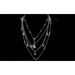 A Collection Of Three Contemporary Sterling Silver Necklaces Each in very good, unworn condition and