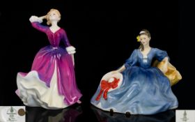 Royal Doulton Hand Painted Porcelain Figurines ( 2 ) In Total.