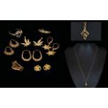 A Good Collection of 9ct Gold Assorted Jewellery.