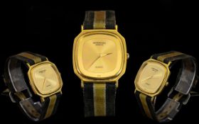 Raymond Weil Wristwatch, Plain Gilt Dial, Quartz Movement, 18ct Gold Plated Case,