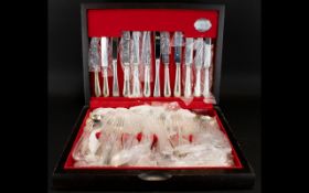 Boxed Canteen Of Cutlery Cooper Ludlam plated cutlery set in fitted box,