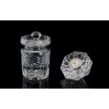 Waterford - Fine Quality Crystal Lidded Jar - In The ' Marquis ' Pattern,