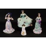 A Collection of Three Coalport Figures each in good condition,