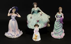 A Collection of Three Coalport Figures each in good condition,