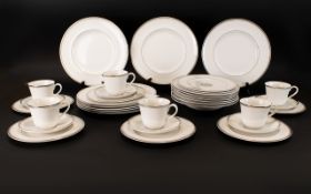 Royal Doulton New Romance Pattern Tableware To include 8 dinner plates, 6 cups and saucers,