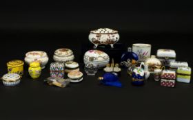 A Collection Of Assorted Trinket Pots And Bottles To Include Royal Bavaria, Del Prado,