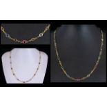 Ladies 9ct Gold Attractive Stone Set Necklace, Comprises Amethysts, Periods & Topaz,