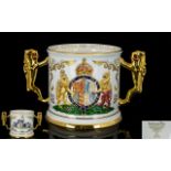 Paragon Fine Bone China Impressive Ltd and Numbered Edition Twin Handled Loving Cup to Celebrate