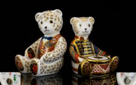 Royal Crown Derby Excellent Pair of Hand Painted Paperweights.