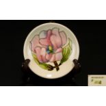 Moorcroft Magnolia Pin Dish Small circular dish, marked to base,