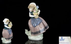 Lladro Porcelain Figure ' Spring Is Here ' Model No 5223. Issued 1984 - 2005, Sculptor Jose Puche.